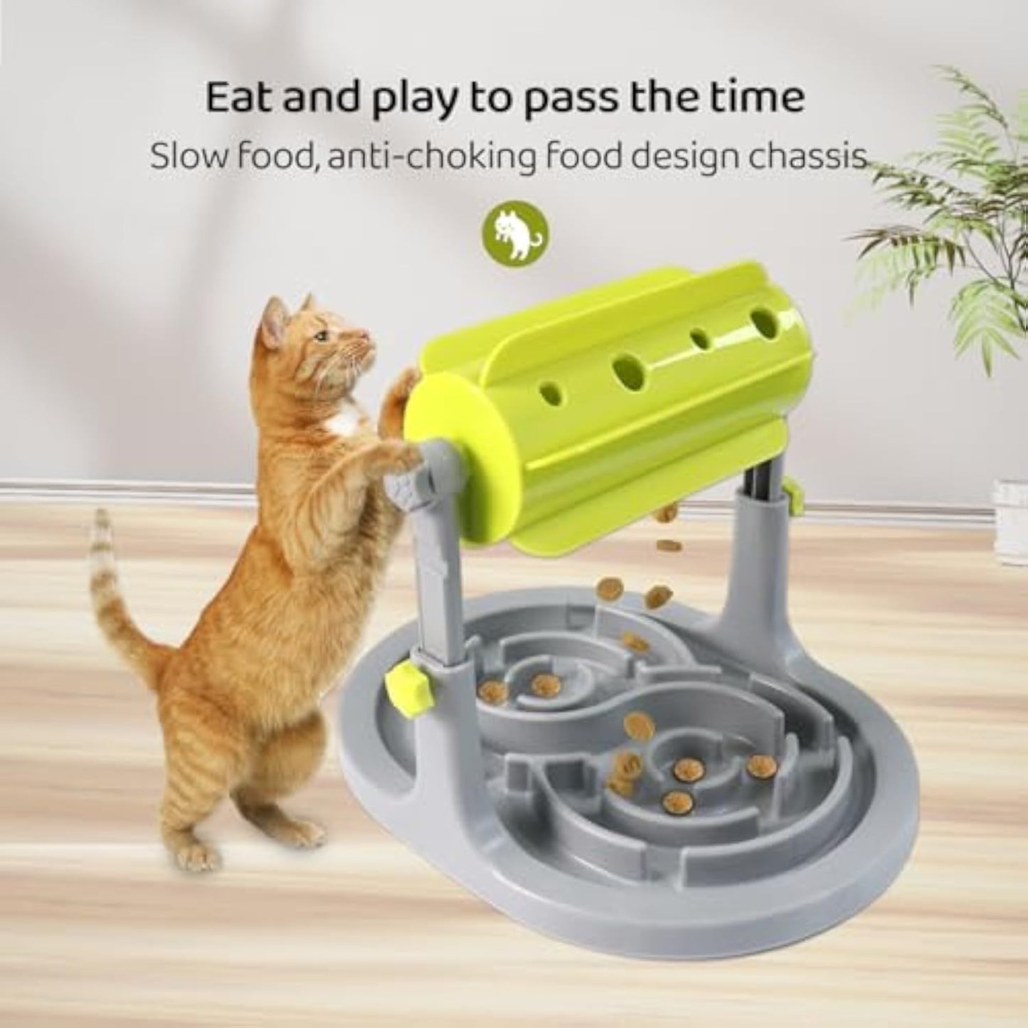 Interactieve Hond Kat Voedsel Puzzel Speelgoed Langzame Voerbak Huisdier Voerbak Traktatie Verveling Verstrekking Langzame Voerbak Angst IQ Training In Slimme Voeding En Verstelbare Hoogte Voor Kleine Middelgrote Honden