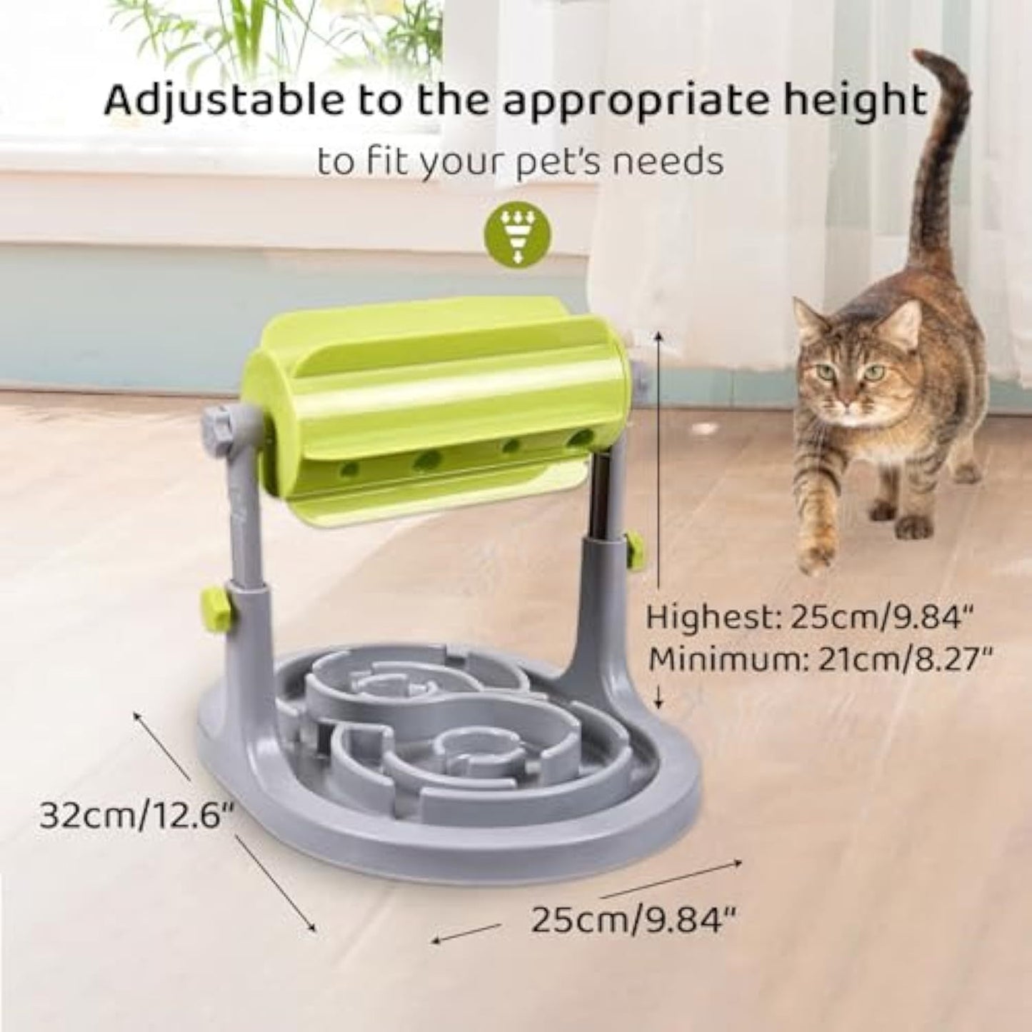 Interactieve Hond Kat Voedsel Puzzel Speelgoed Langzame Voerbak Huisdier Voerbak Traktatie Verveling Verstrekking Langzame Voerbak Angst IQ Training In Slimme Voeding En Verstelbare Hoogte Voor Kleine Middelgrote Honden