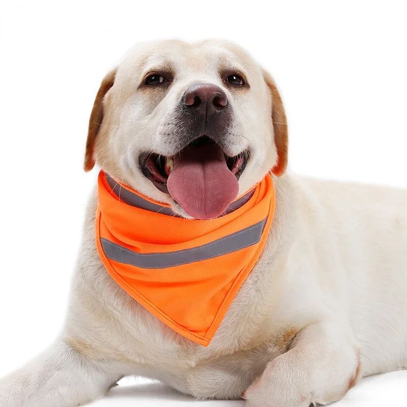 Hond Reflecterende Bandana Huisdier Driehoekige Handdoek Sjaal Fel Kleur Polyester Slab