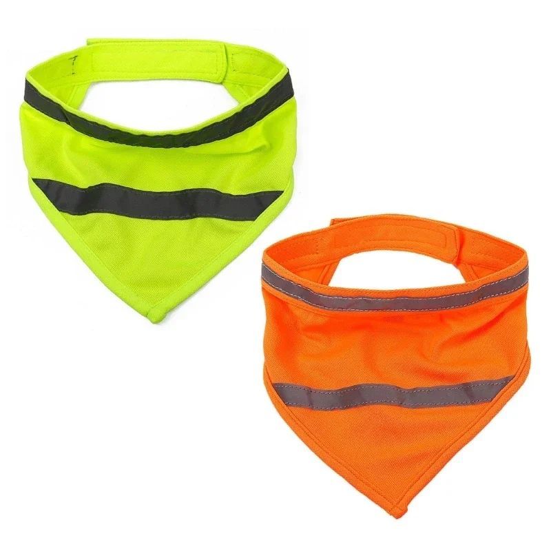 Hond Reflecterende Bandana Huisdier Driehoekige Handdoek Sjaal Fel Kleur Polyester Slab