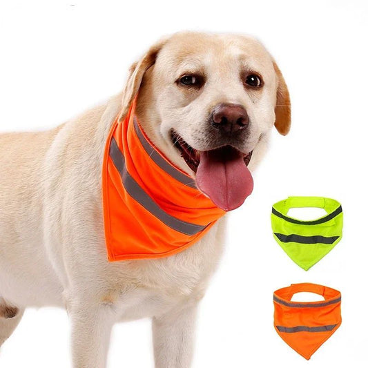 Hond Reflecterende Bandana Huisdier Driehoekige Handdoek Sjaal Fel Kleur Polyester Slab