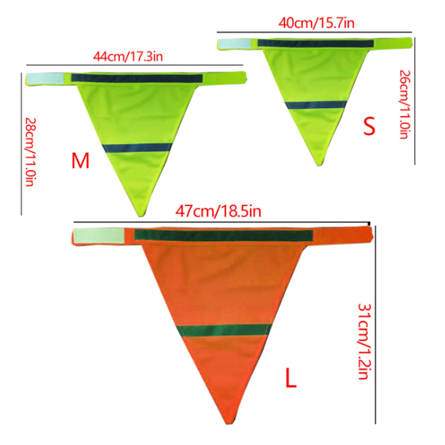 Hond Reflecterende Bandana Huisdier Driehoekige Handdoek Sjaal Fel Kleur Polyester Slab