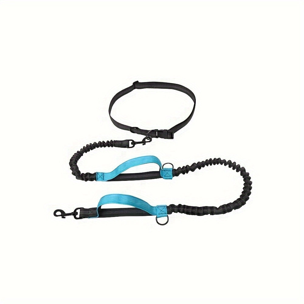 Handsfree hondenriem voor hardlopen en wandelen - duurzaam nylon, verstelbare heupband, ideaal voor actieve huisdieren 